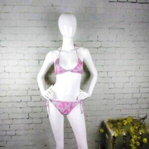 Buddy Love Kimmy & Vicky Triangle String Bikini In Pinky Sizes Small